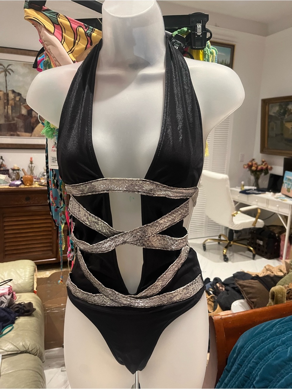 Beach Bunny x kardashians Black One-Piece Swimsuit ASO Kourtney Kardashian